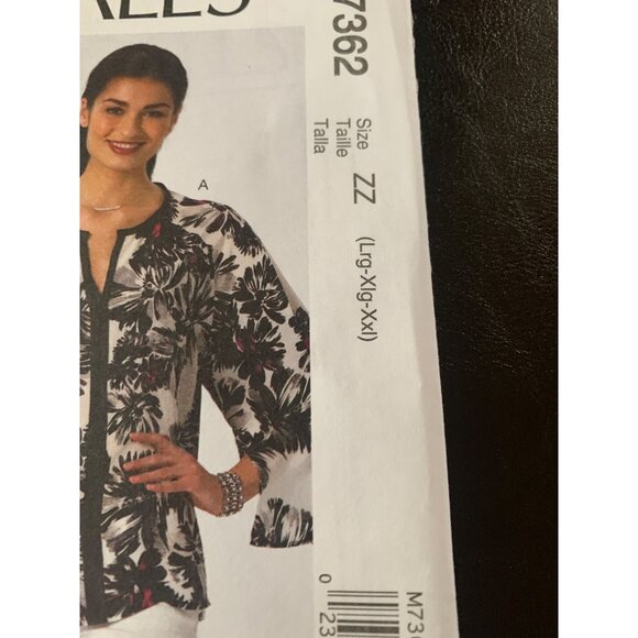McCall's Misses Shirt Sewing Pattern Sz Lg - XXL M7362 - Uncut - Picture 2 of 9